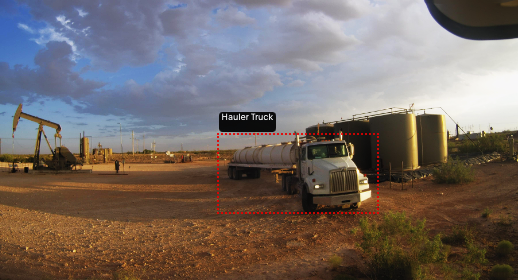 A photo of Asset Tracking service with added annotations. 